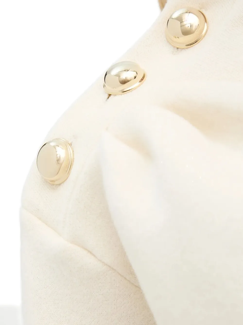 Ba&sh Button-detailed Mock-neck Top In White