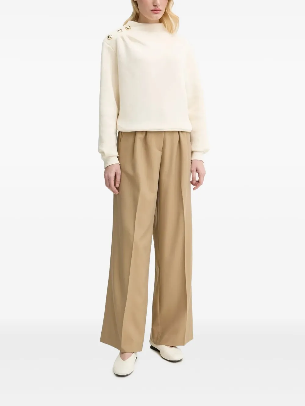 Ba&Sh button-detailed mock-neck top | White | Image 1