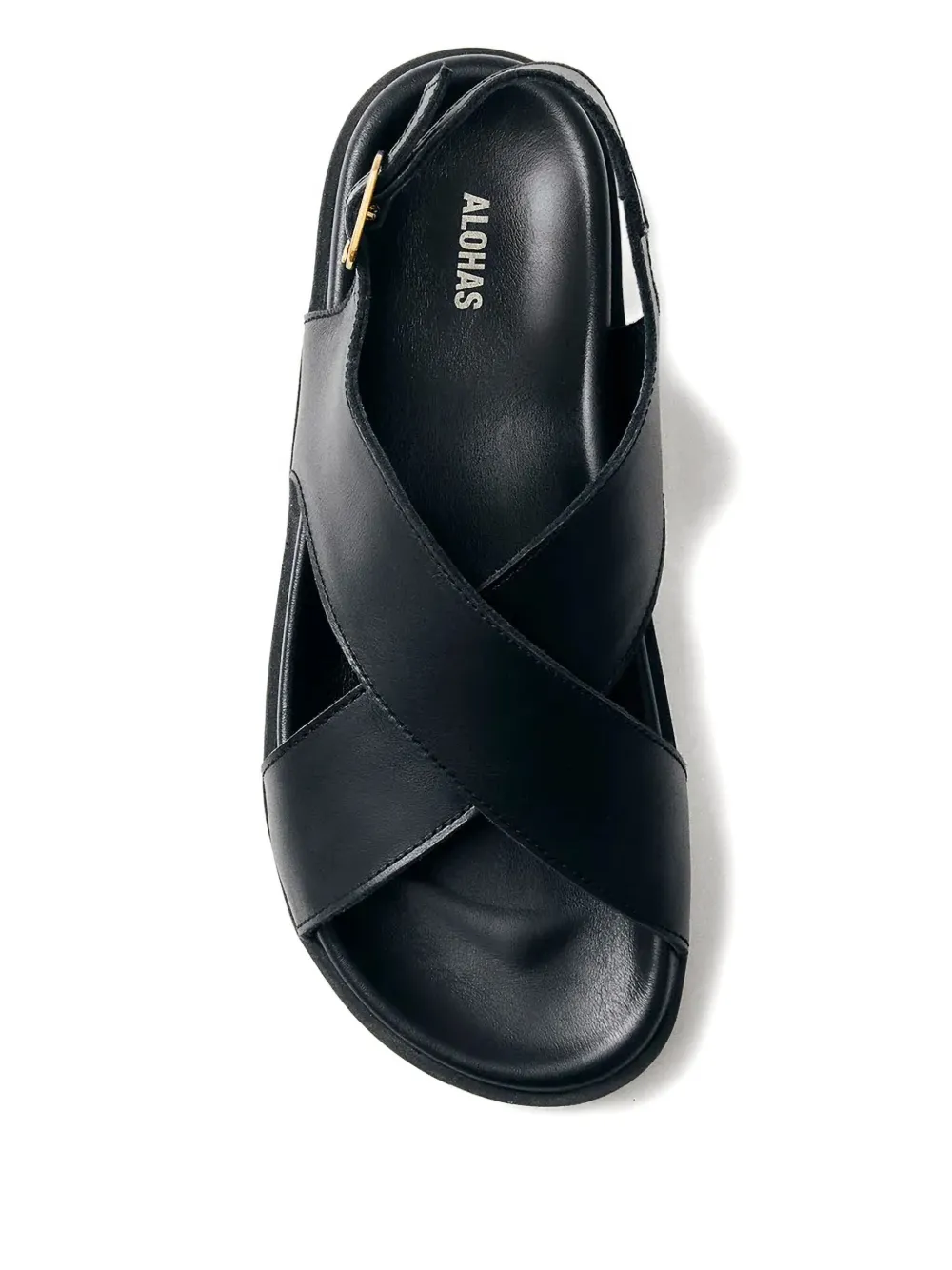 Alohas Nico Cross-strap Sandals In Black