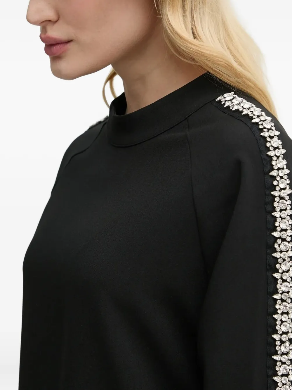 Ba&sh Scotty Crystal-embellished Sweatshirt In Black