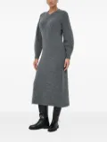 Beatrice B cable-knit V-neck midi dress - Grey