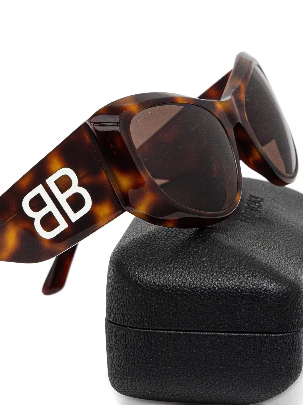 Balenciaga Eyewear Zonnebril met schildpadschild-design Bruin