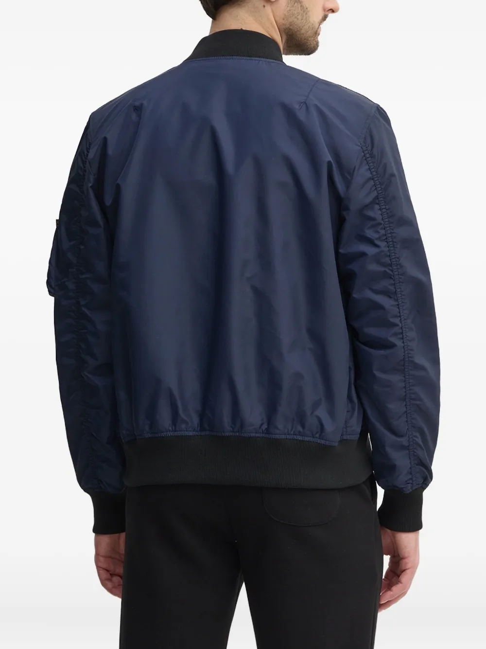 Alpha Industries Bomberjack met ritszak Blauw