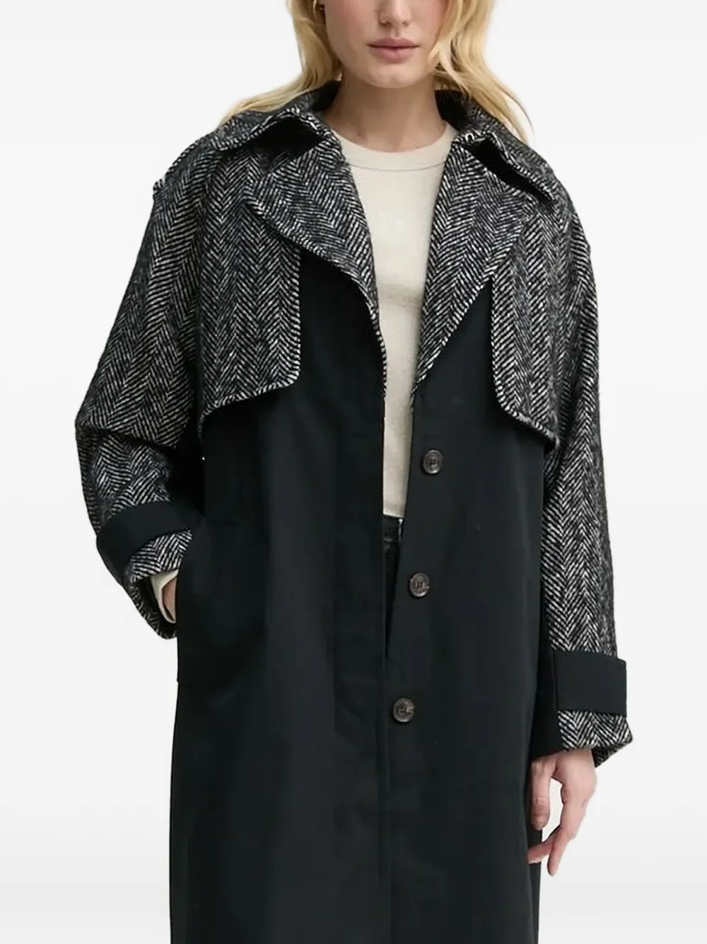 Ba&Sh Dinara trench coat Zwart