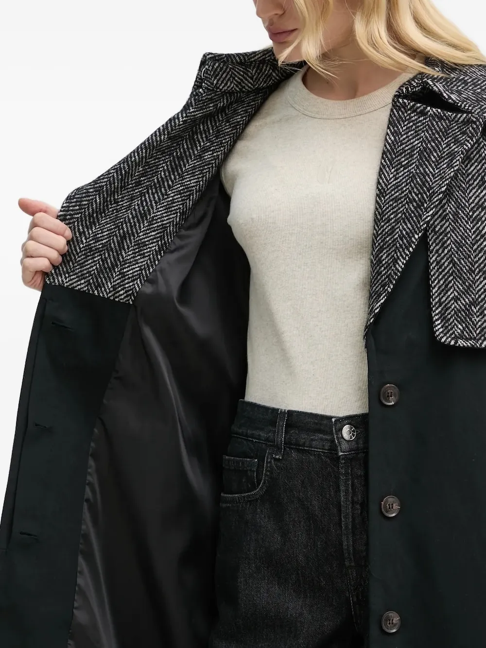 Ba&Sh Dinara trenchcoat Zwart