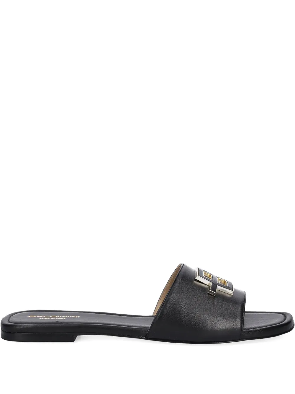 Baldinini logo-plaque sandals Black