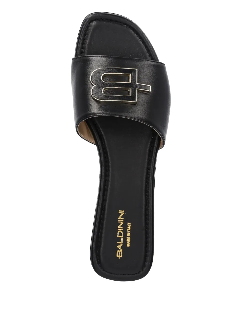 Baldinini logo-plaque sandals Black