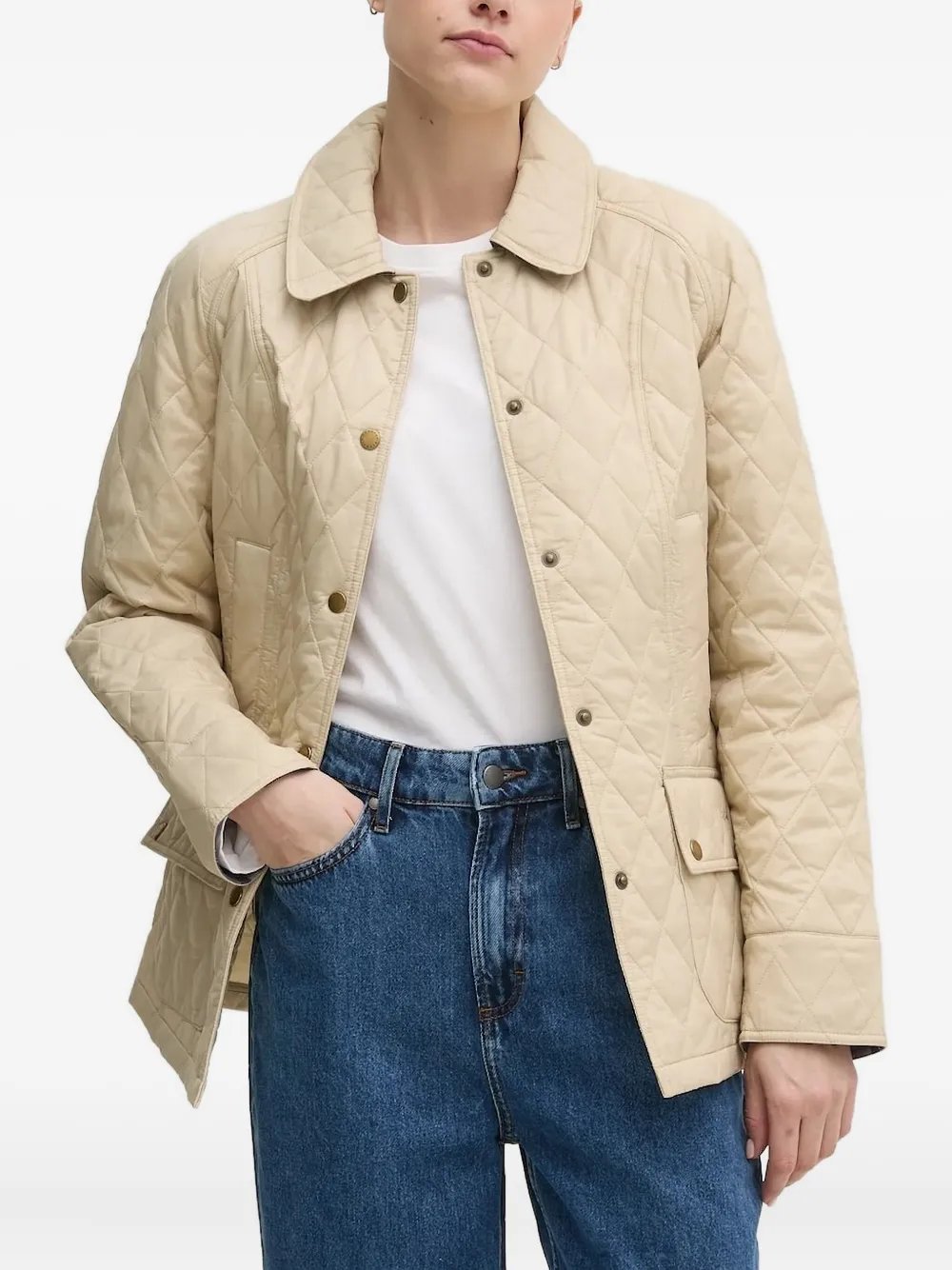Barbour Summer Beadnell Quilted Jacket In Neutral