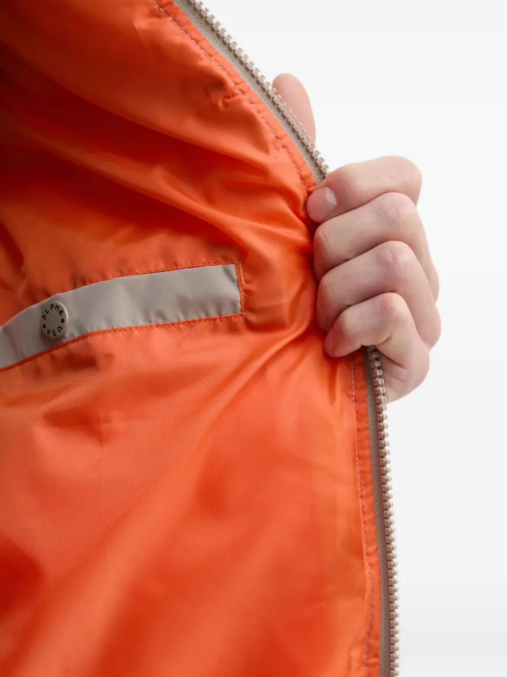 Alpha Industries Gewatteerde bodywarmer met logodetail Beige