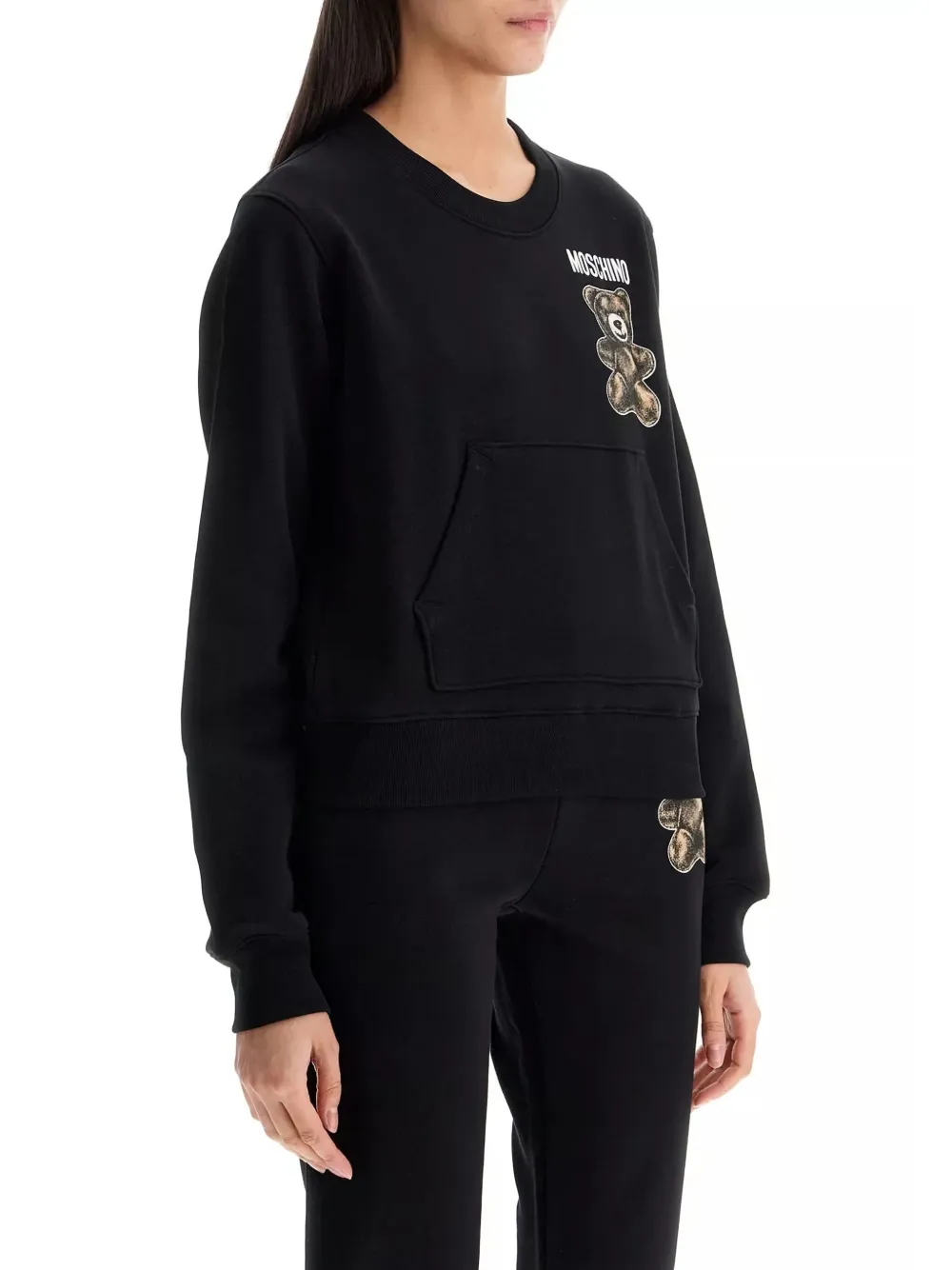 Moschino Teddy Bear Crewneck In Black