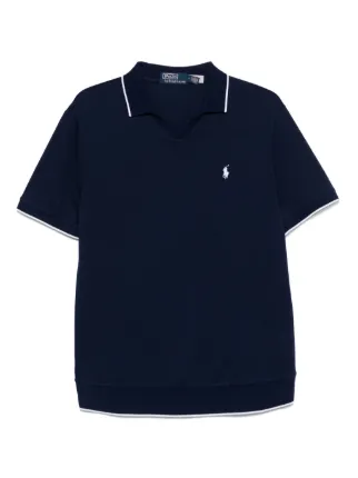 Polo Ralph Lauren Camiseta De Jacquard Com Logo Bordado | Azul