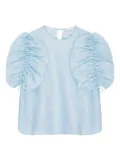 Cecilie Bahnsen gathered-detail top - Blue