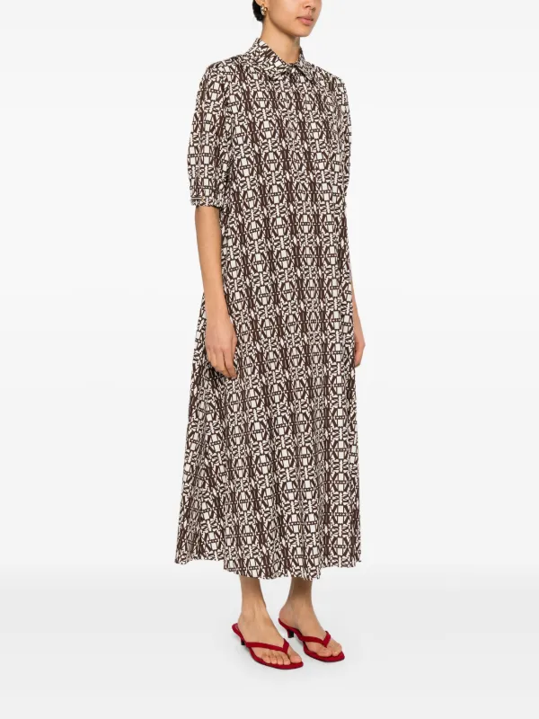 【送料&関税込】Max Mara luxgi Brown Cotton Dress Max Mara Luxgi Maxi Dress | Brown | FARFETCH
