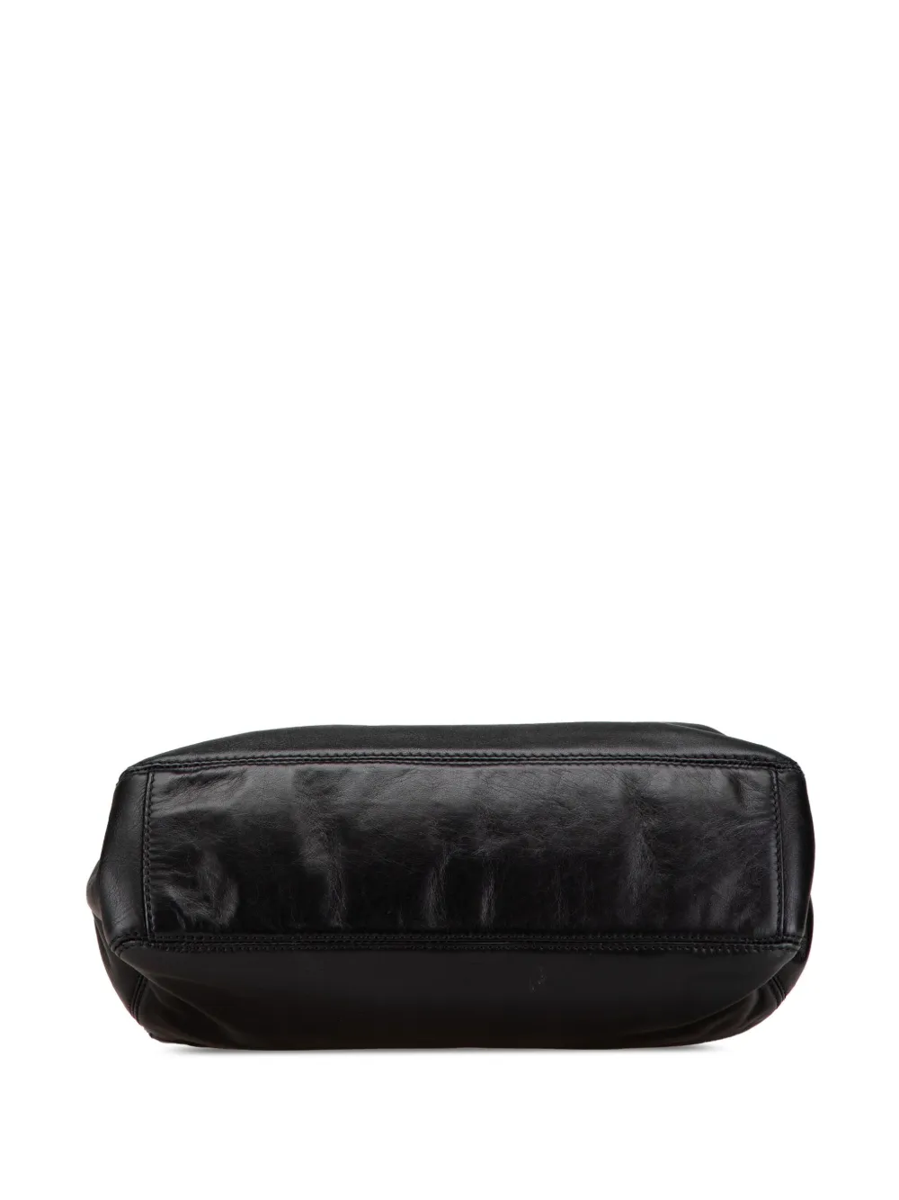 Pre-owned Chanel 1997-1999 Cc Lambskin Tortoise Handle Tote Bag In Black