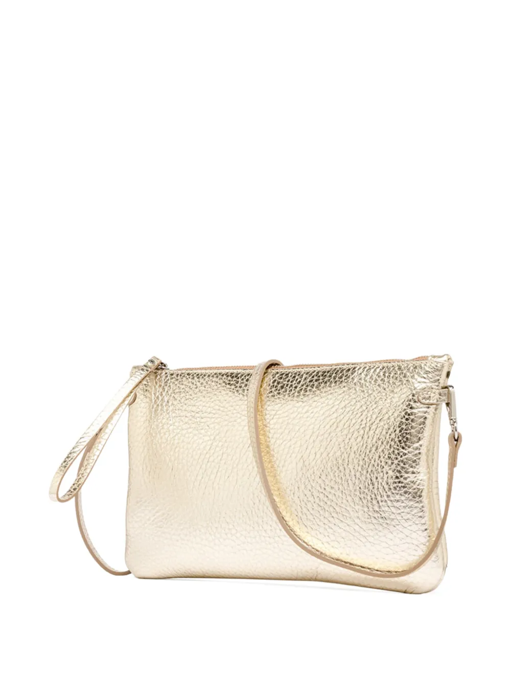 Gianni Chiarini Zippered Shoulder Bag In Gold