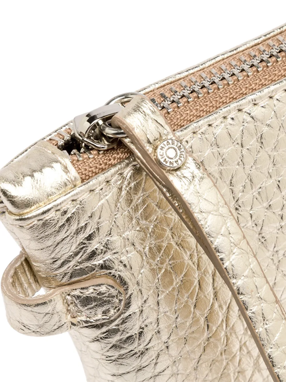 Gianni Chiarini Zippered Shoulder Bag In Gold