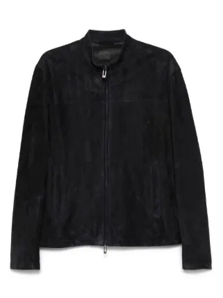 Emporio Armani スエード ジャケット | ブルー | FARFETCH JP