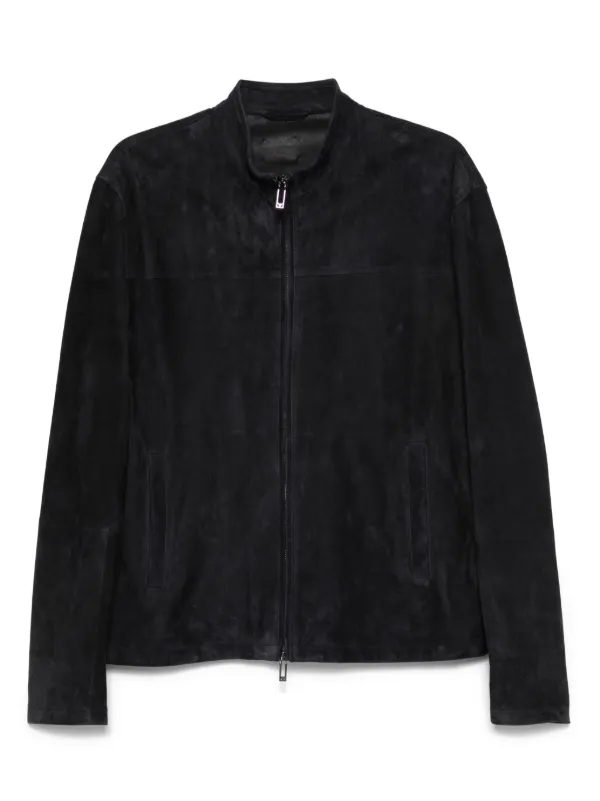 EMPORIO ARMANI レザージャケット ゴートレザー スエード EMPORIO ARMANI - エンポリオアルマーニ ゴート スエード レザー