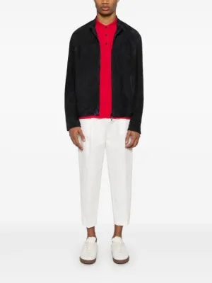 EMPORIO ARMANI レザージャケット ゴートレザー スエード Emporio Armani ジップ レザージャケット 通販 - FARFETCH