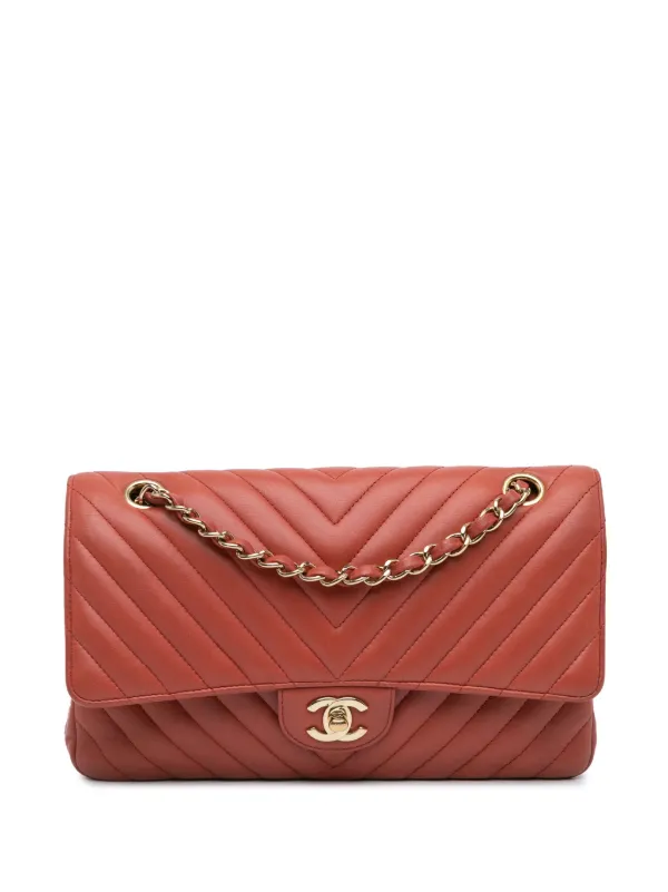 CHANEL Pre-Owned 2018 Medium Classic Chevron Lambskin