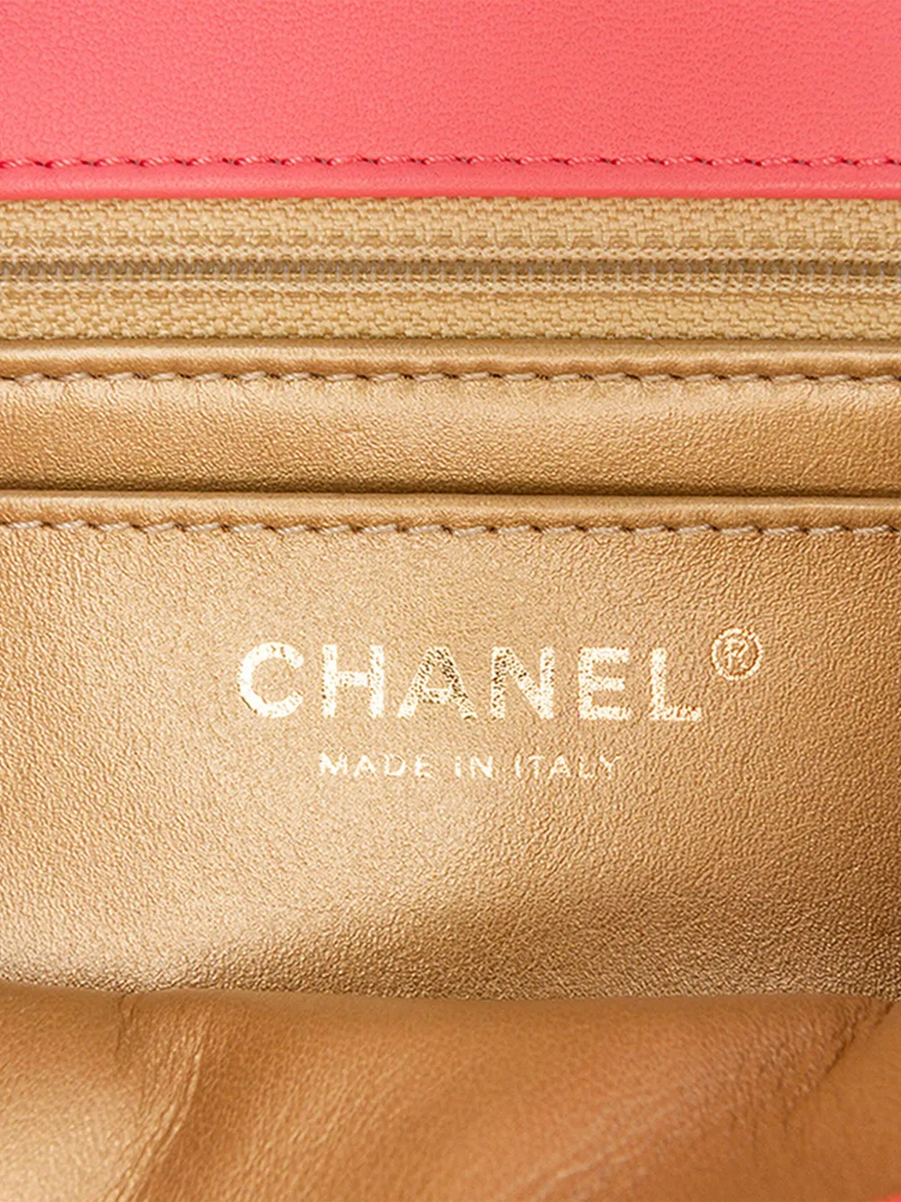Pre-owned Chanel 2020 Mini Rectangular Lambskin Pearl Crush Flap Crossbody Bag In Pink