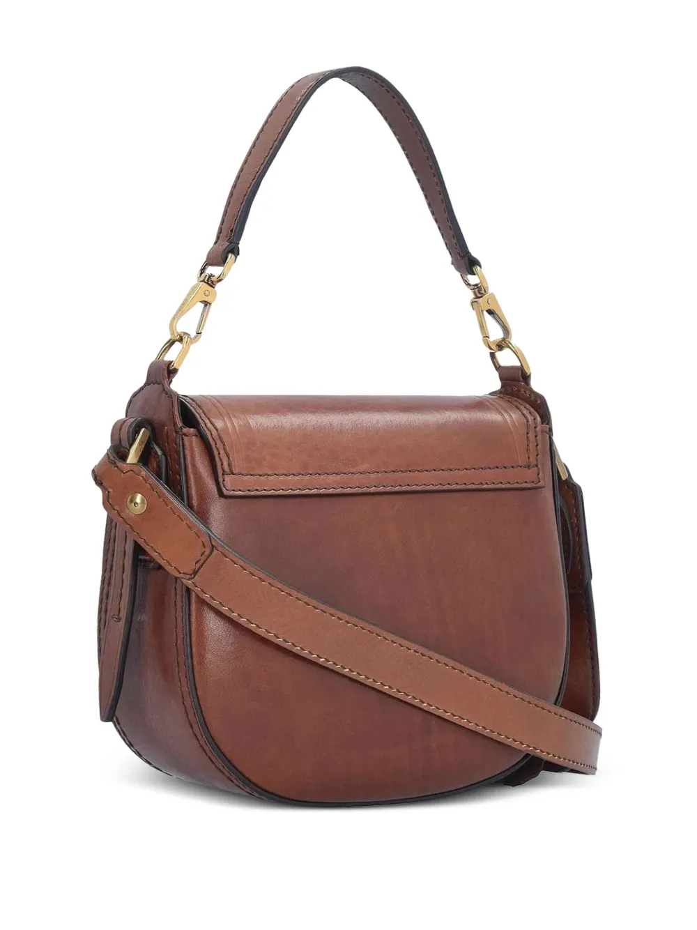 The Bridge Leren crossbodytas Bruin