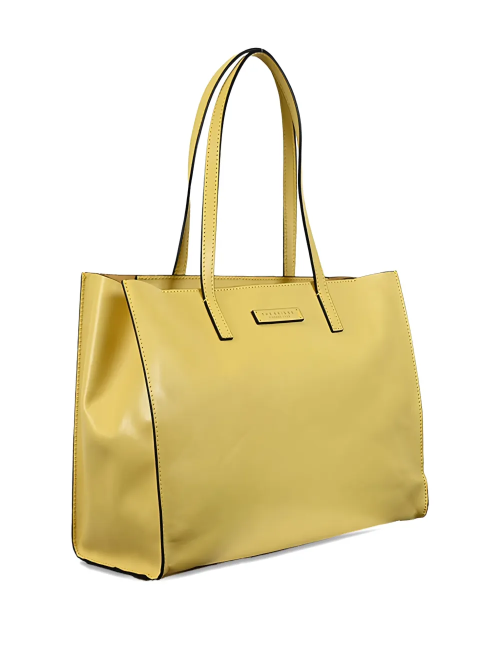 The Bridge Leren shopper - Geel