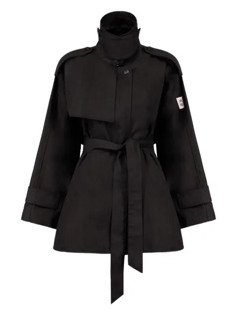 AFTER LABEL logo-patch belted jacket 
