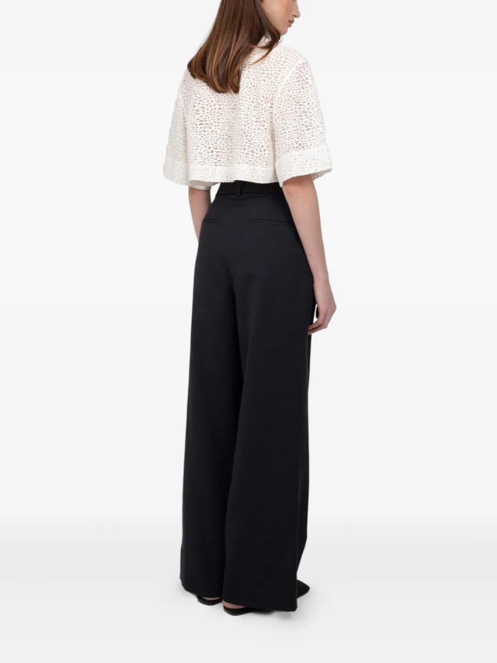  Rxquette Crumbled Cropped Shirt - White 