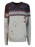 SIMON CRACKER intarsia-knit jumper - Black