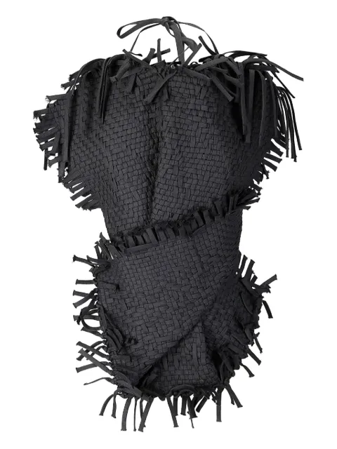 INSTITUTION fringe-detail woven top