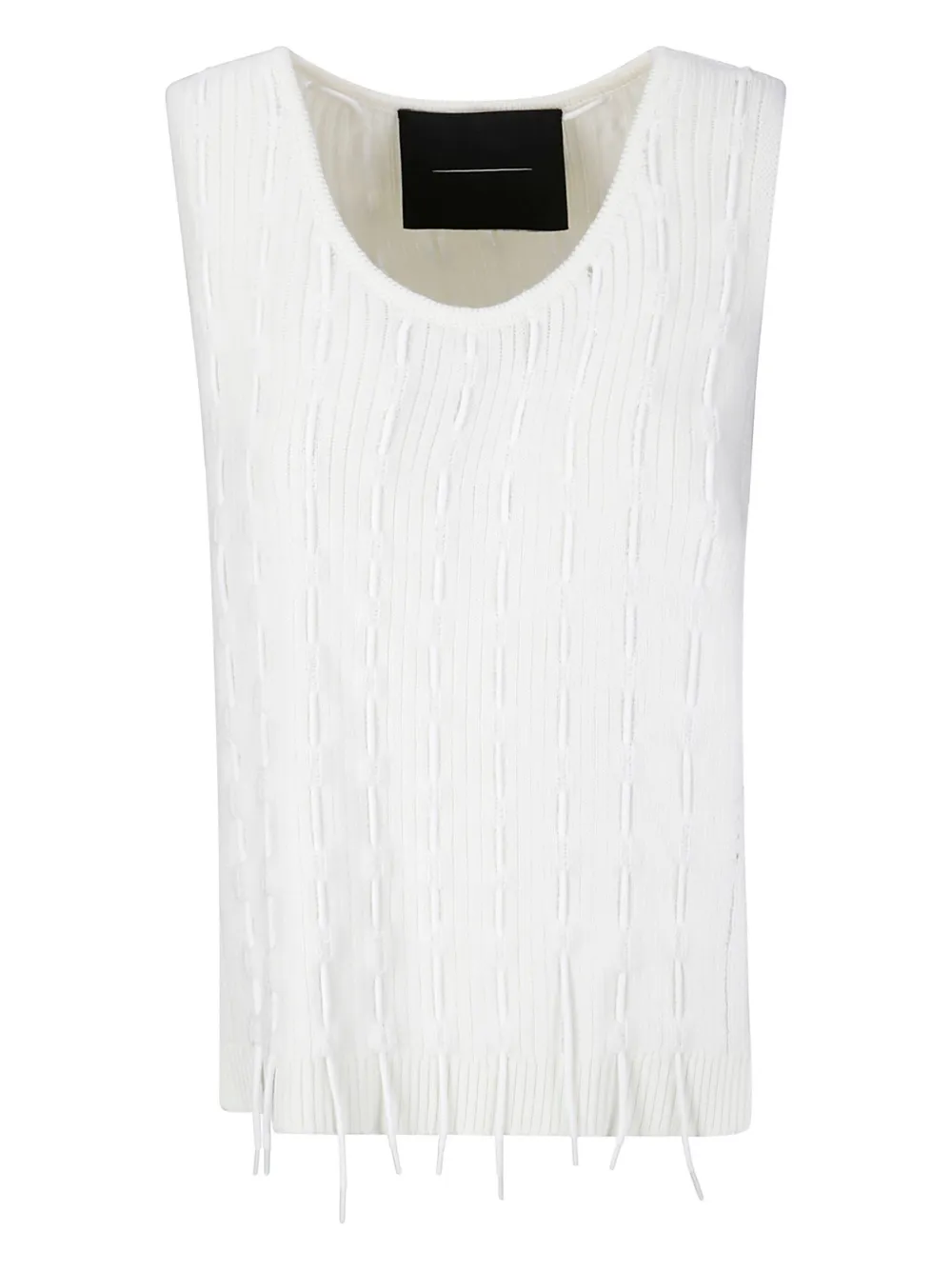 INSTITUTION fringe-detail knitted top | White | Image 1