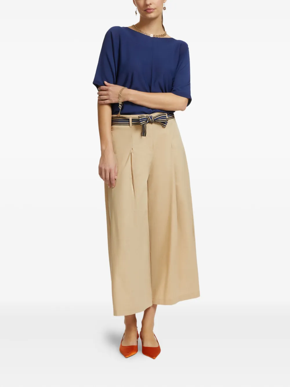 ELENA MIRO` boat-neck short-sleeve knitwear | Knitted Sweaters | Image 2