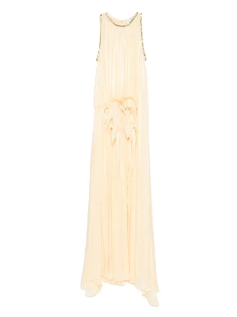 Genny vestido largo con detalle floral