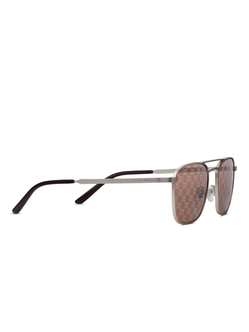 Gucci Eyewear Zonnebril met vierkant montuur Zilver