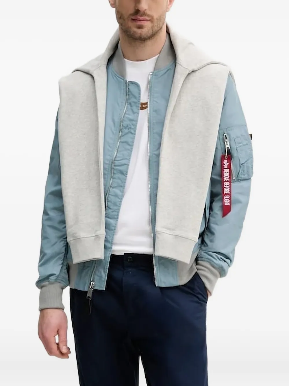 Alpha Industries cargo-pocket bomber jacket | Blue | Image 1
