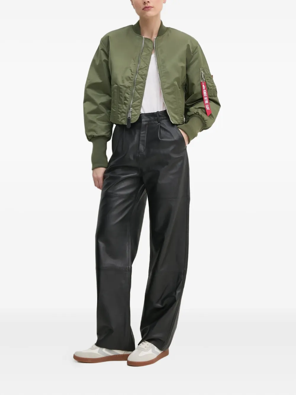 Alpha Industries Cropped bomberjack Groen