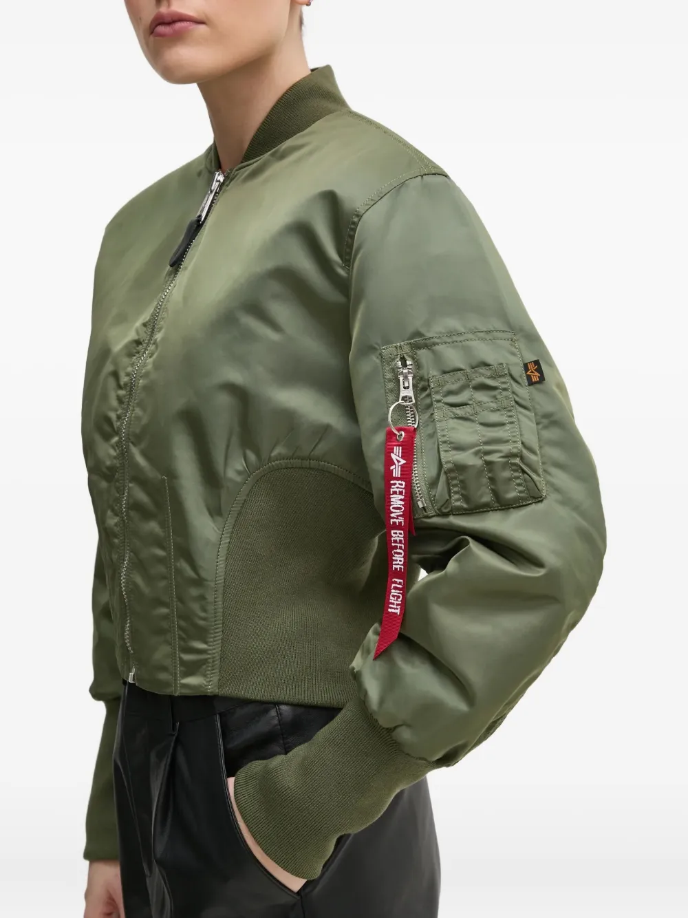 Alpha Industries Cropped bomberjack Groen