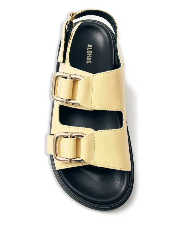 ALOHAS Harper double-buckle Sandals | Yellow | FARFETCH CA