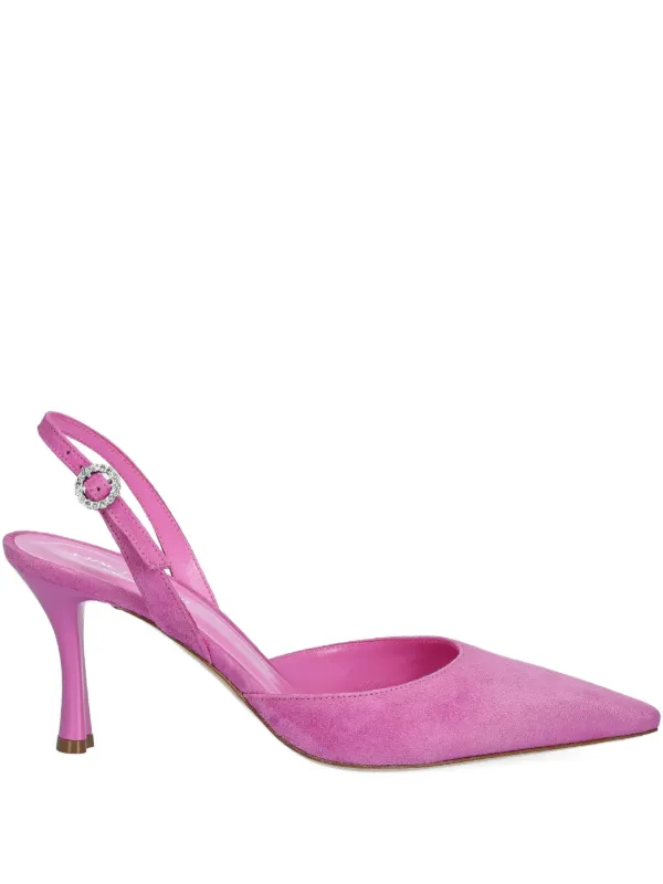 Baldinini Suede Slingback Pumps Pink FARFETCH IN