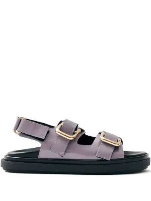 【ALOHAS】HARPER ベルクロストラップ レザーサンダル 関送込 Harper Black Sandal | ALOHAS
