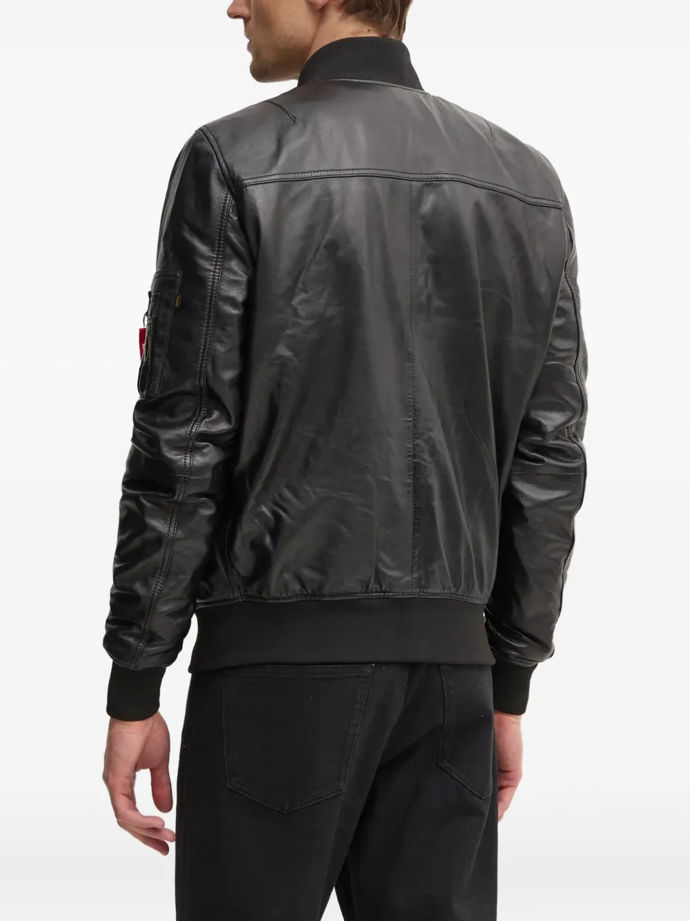 Alpha Industries Bomberjack met ritszak Zwart