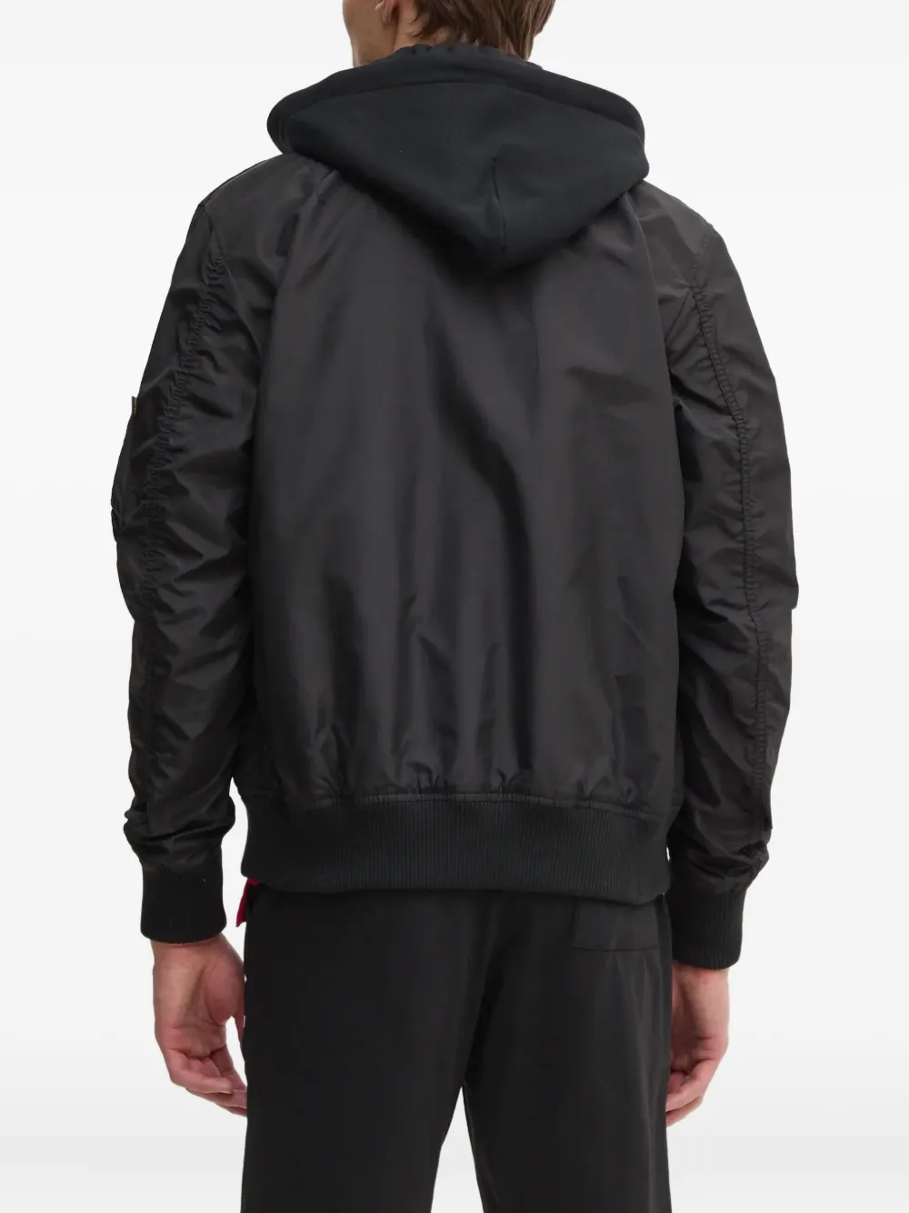 Alpha Industries Jack met capuchon en logo-applicatie Zwart