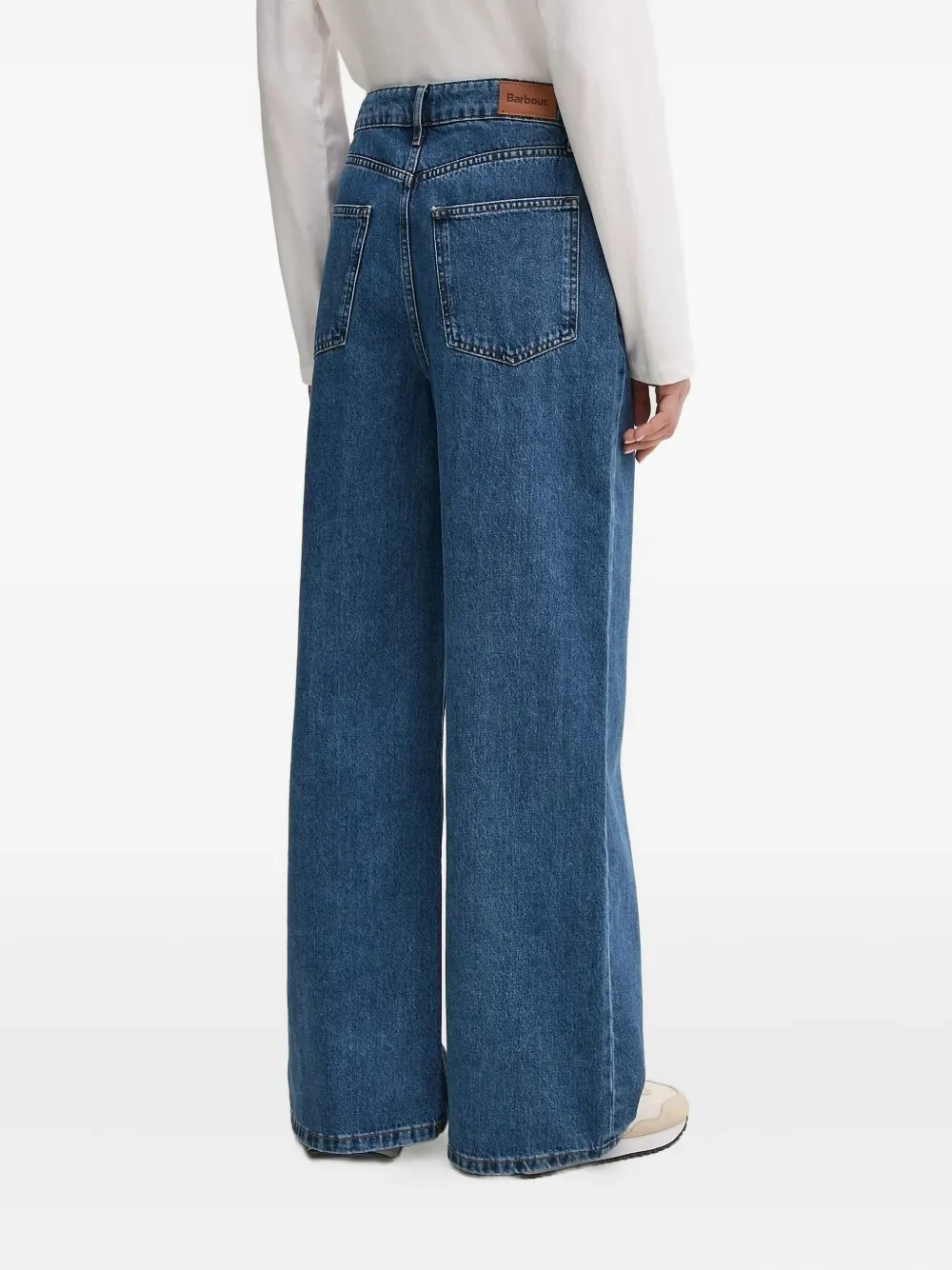 Barbour Jeans met wijde pijpen Blauw