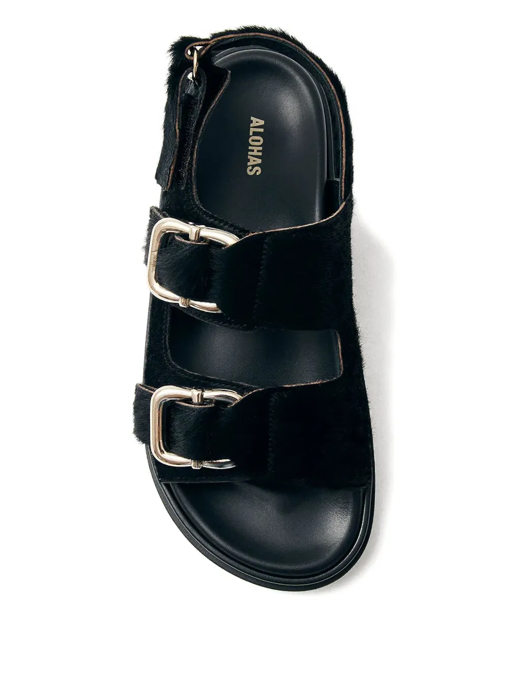 Alohas Harper Double-buckle Sandals In Black
