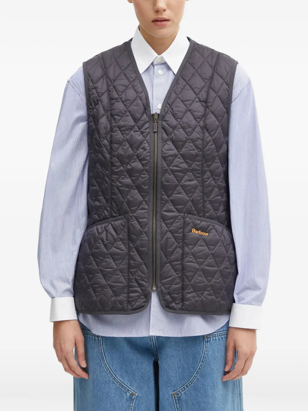 Barbour quilted zipped vest - Grigio