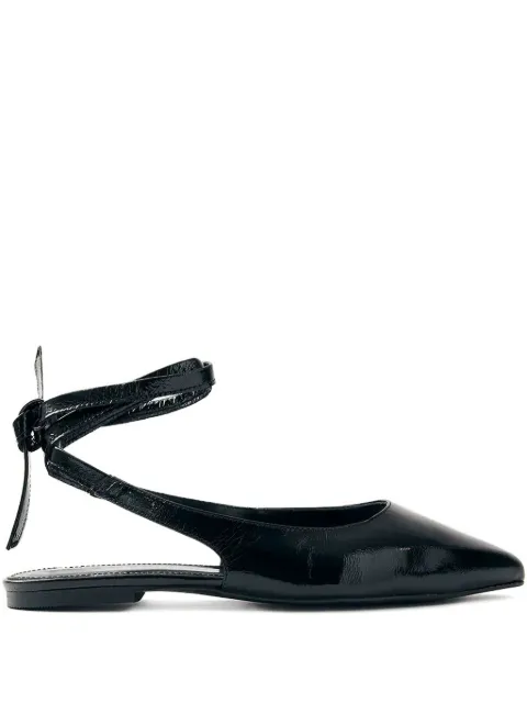 ALOHAS Ribbon pointed ballerinas