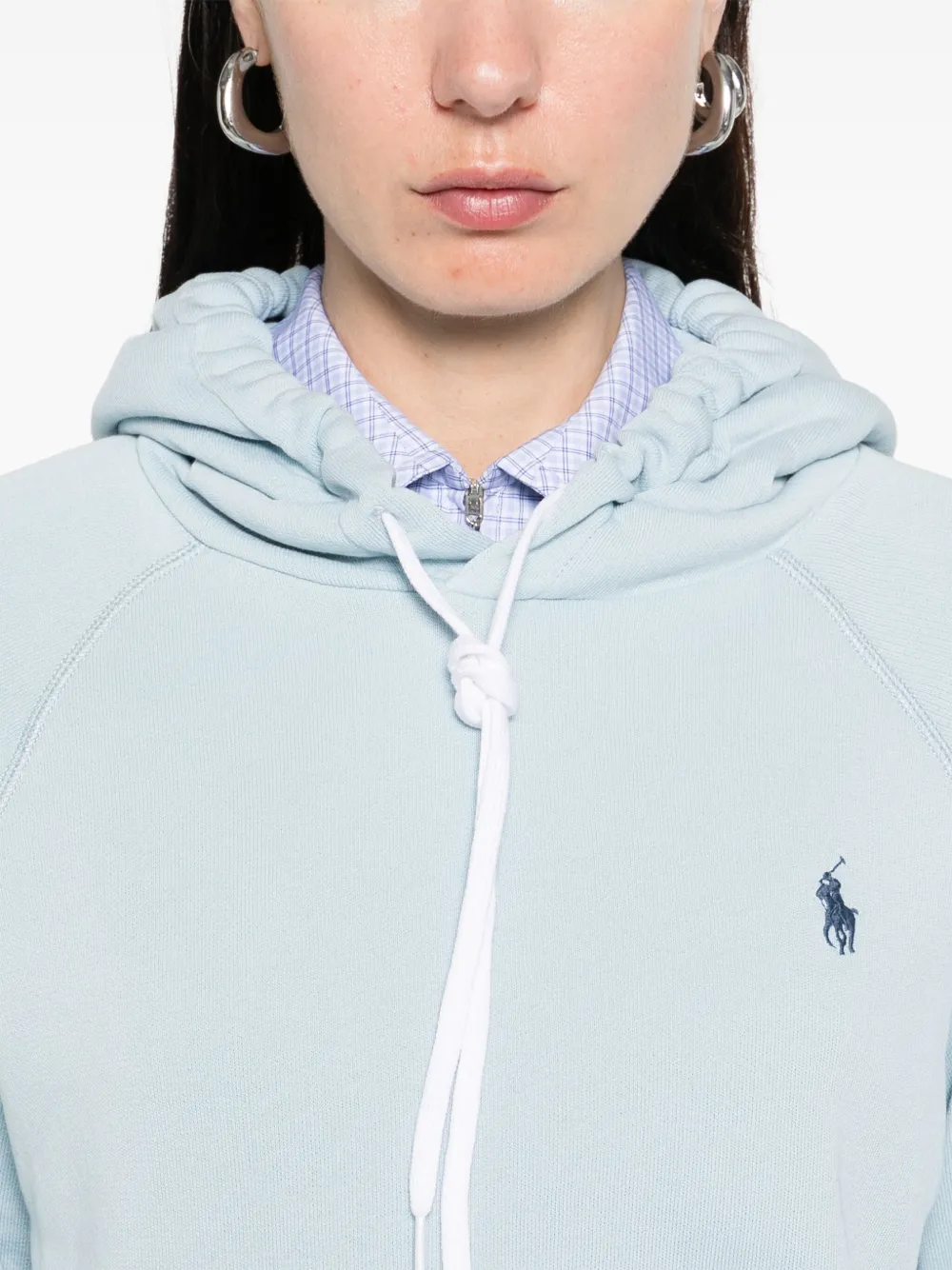 Shop Polo Ralph Lauren Polo Pony-embroidered Hoodie In Blue