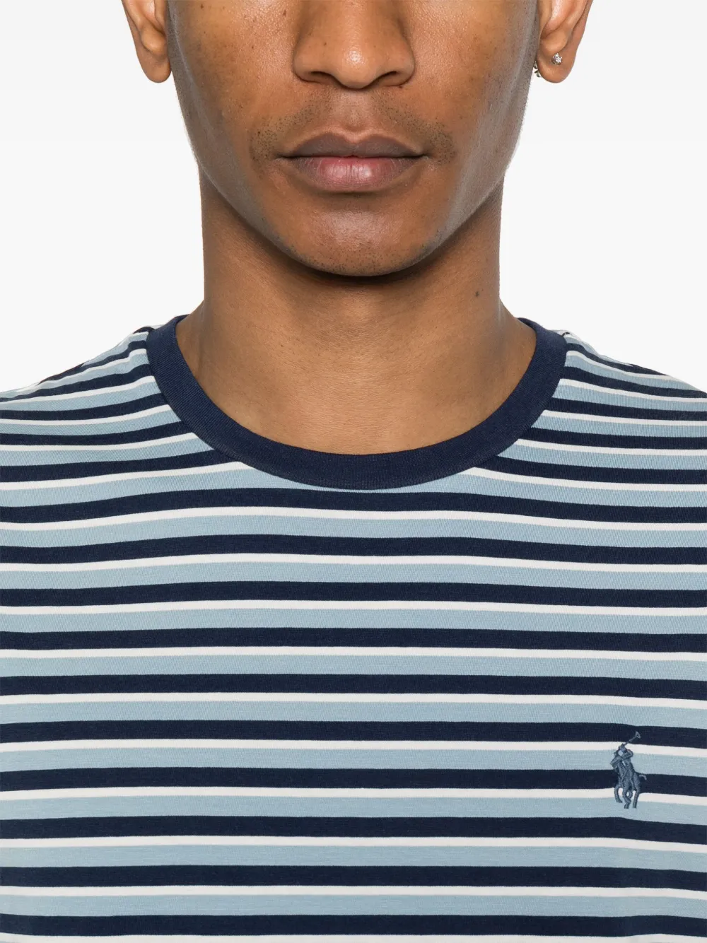 Polo Ralph Lauren Gestreept jersey T-shirt Blauw