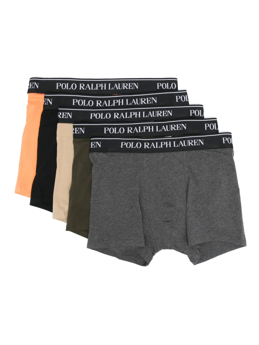 Polo Ralph Lauren logo-waistband boxers (pack of five) - グレー Polo Ralph Lauren logo-waistband boxers (pack of five) - グレー